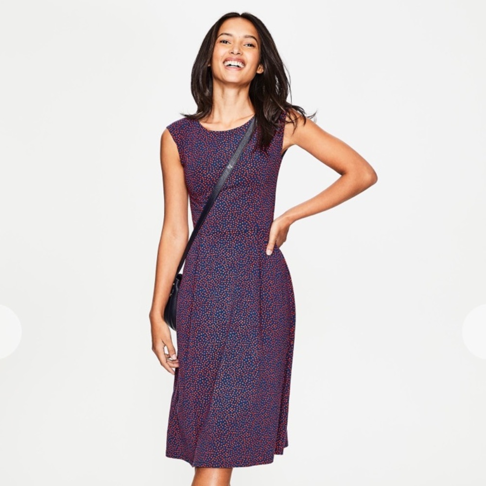 BODEN MARINA FLORAL PRINT JERSEY DRESS SIZE 12R